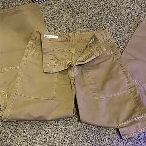 Zara Khaki Cargo Pants